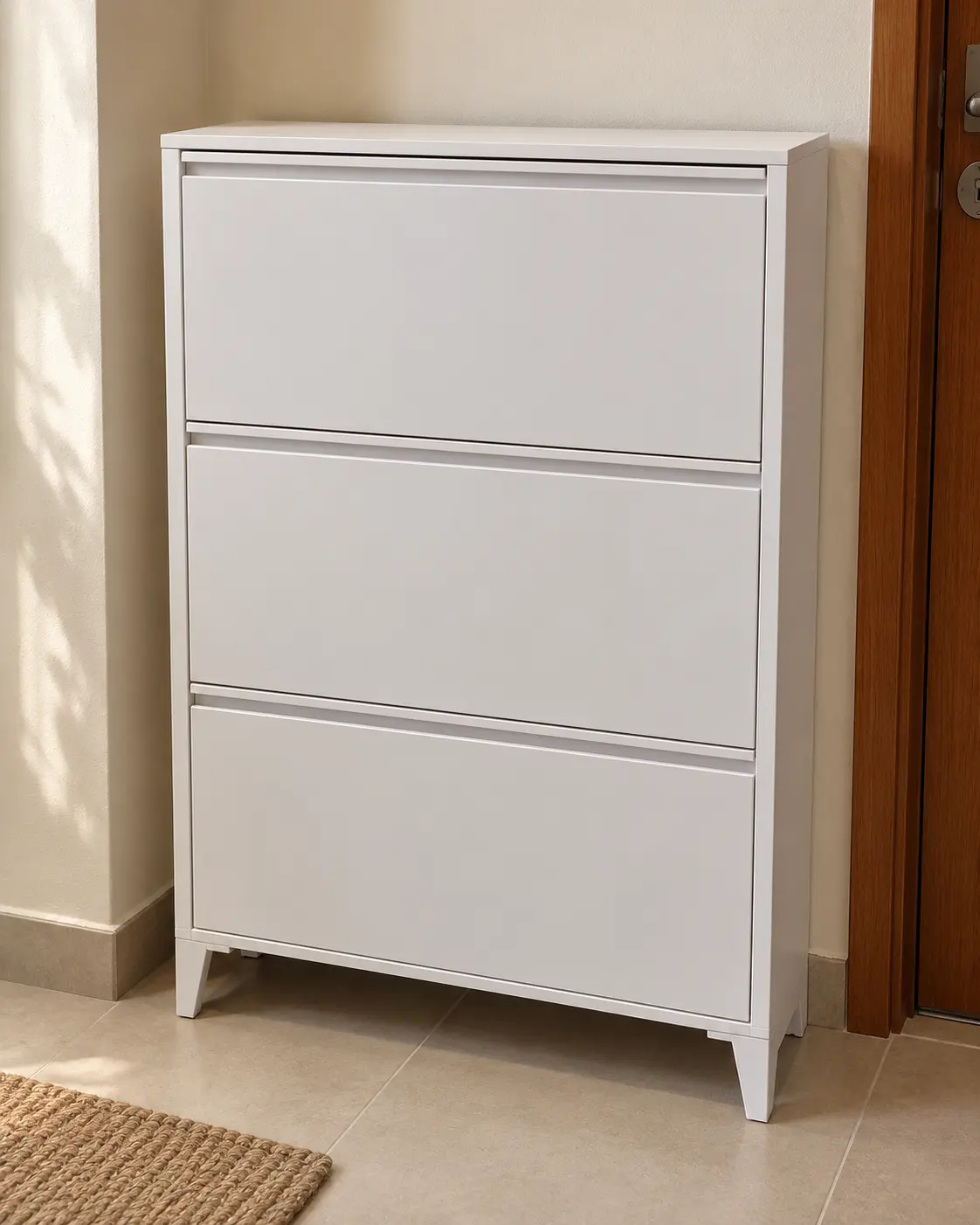 Sapateira Vertical de Parede Basculante — Branco
