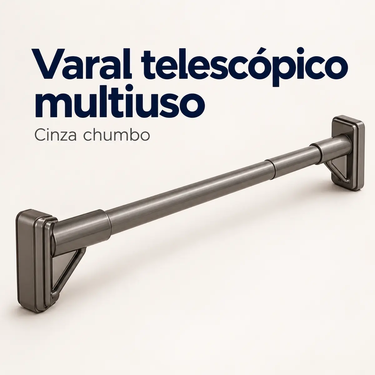 Varal Telescópico Multiuso — Cinza chumbo
